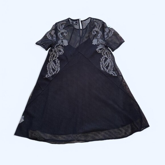 Black Mesh Baby Doll Dress - Picture 2 of 8